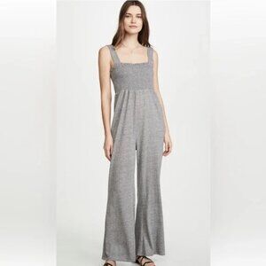 Chaser‎ Smocked Wide Leg Jumpsuit Romper Size S Gray NEW